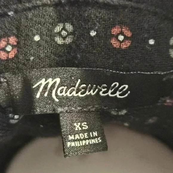 Madewell Oversized Ex Boyfriend Mayfair Foulard Ditsy Floral Button Up XS - Picture 11 of 12